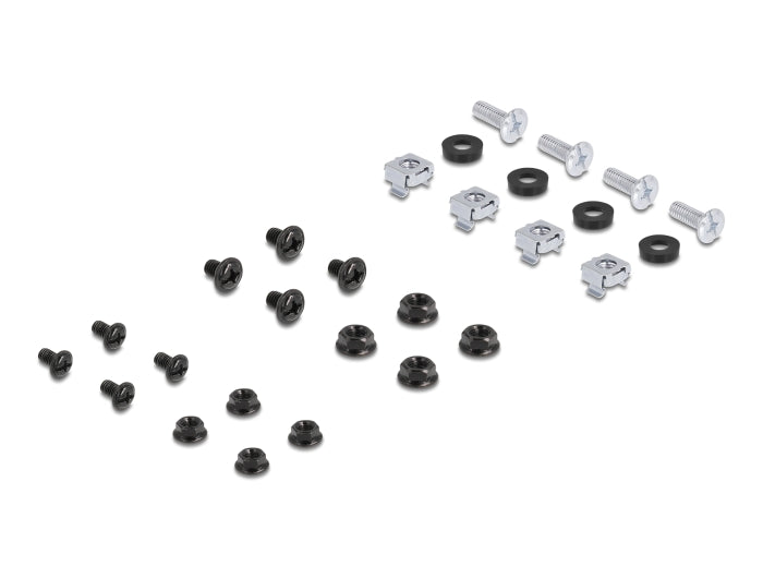 Delock 19″ Schutzschalterleiste mit Abdeckung, Kabelzugentlastungsschiene und tiefenverstellbarer Hutschiene 3 HE Metall schwarz