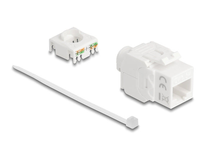 Delock Keystone Modul RJ45 Buchse zu LSA Cat.6A UTP 180° werkzeugfrei