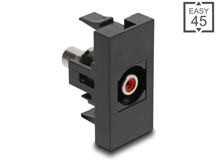 Delock Easy 45 Modul Cinch Buchse zu Cinch Buchse rot / schwarz