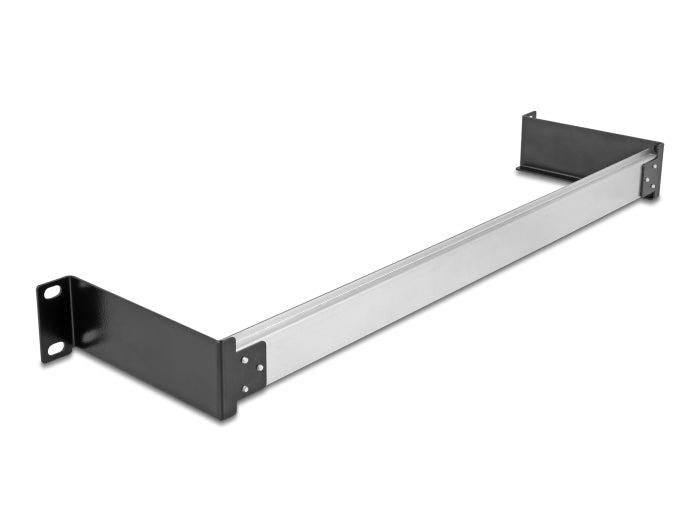 Delock 19″ Hutschienenpanel zum Einbau horizontal oder vertikal 1HE Metall schwarz