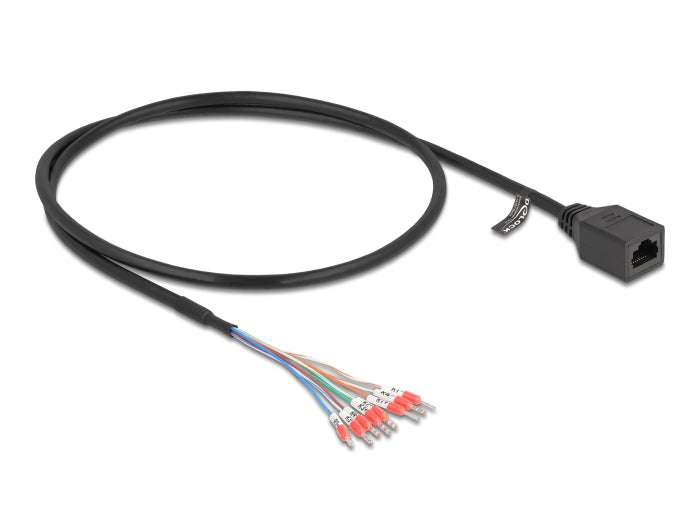 Delock Kabel RJ45 Buchse zu Aderendhülsen Cat.5e 50 cm schwarz