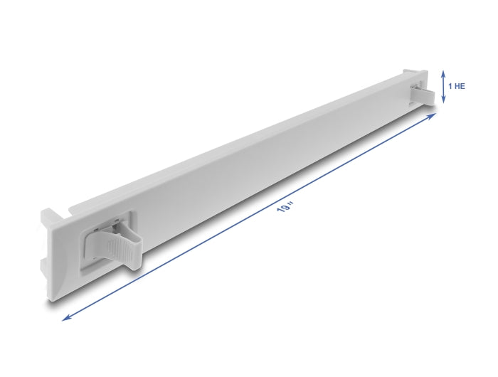 Delock 19″ 1 HE Blindpanel ABS Kunststoff mit Einrastfunktion (Snap-In) grau