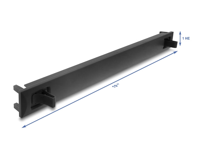 Delock 19″ 1 HE Blindpanel ABS Kunststoff mit Einrastfunktion (Snap-In) schwarz