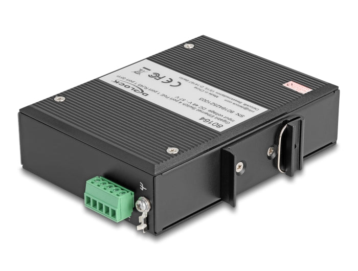 Delock Industrie Gigabit Ethernet Switch 4 Port PoE 1 Port RJ45 1 Port SFP für Hutschiene