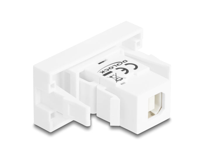 Delock Easy 45 Modul USB 2.0 Typ-A Buchse zu USB 2.0 Typ-B Buchse weiß