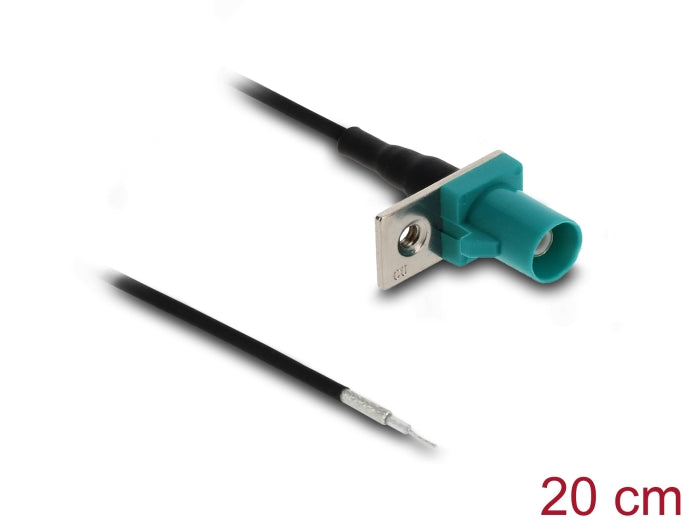 Delock Antennenkabel FAKRA Z Stecker zu offenen Kabelenden 1,13 - 20 cm 1 vorgestanztes Loch