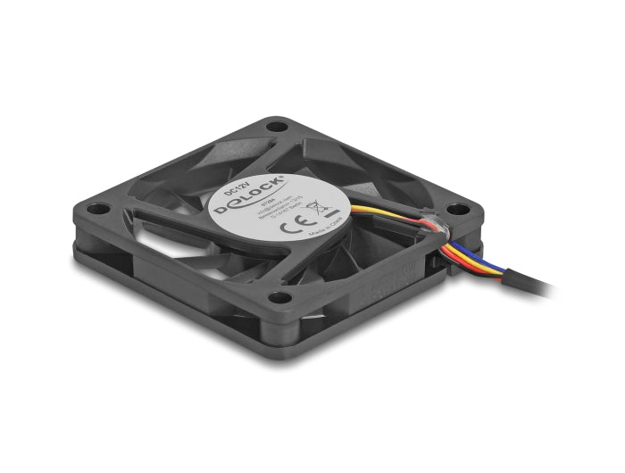 Delock Axiallüfter 12 V DC, 60 x 60 x 10 mm schwarz