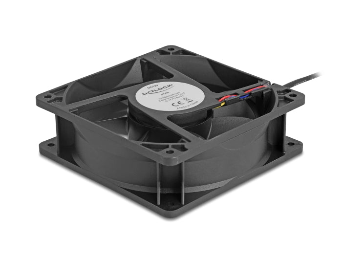 Delock Axiallüfter 12 V DC, 120 x 120 x 38 mm schwarz