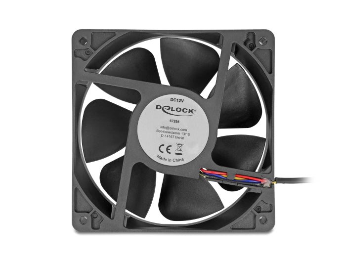 Delock Axiallüfter 12 V DC, 120 x 120 x 38 mm schwarz
