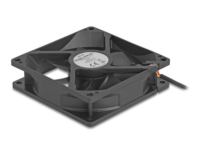 Delock Axiallüfter 12 V DC, 92 x 92 x 25 mm schwarz