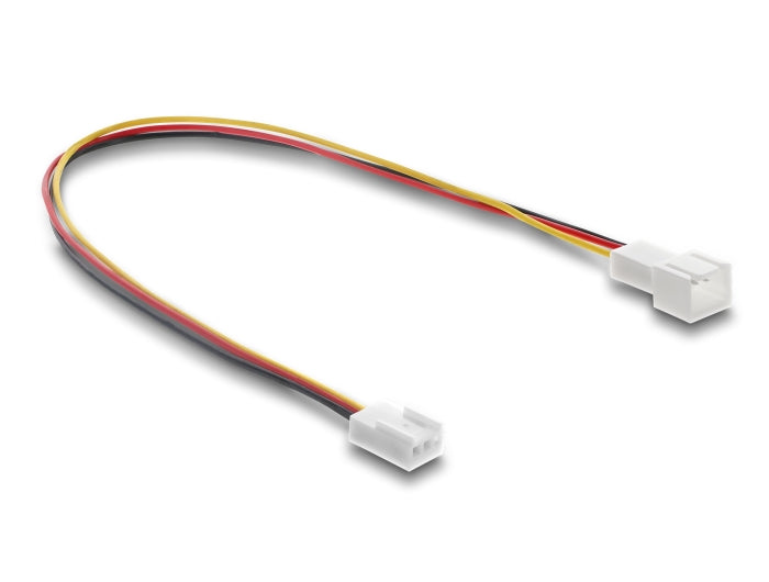 Delock Lüfter Verlängerungskabel Stecker zu Buchse 3 Pin, Steckerlänge 13 mm, 30 cm