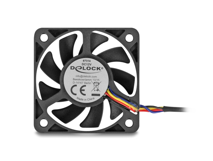 Delock Axiallüfter 12 V DC, 50 x 50 x 10 mm schwarz