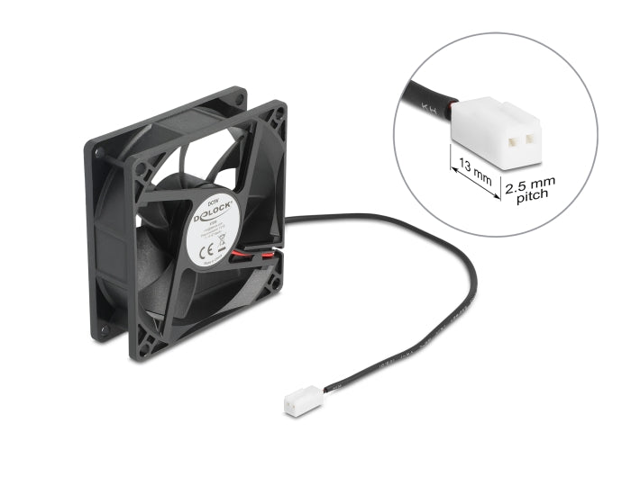 Delock Axiallüfter 5 V DC, 80 x 80 x 25 mm schwarz