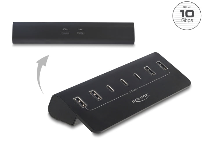 Delock USB 10 Gbps Hub mit 3 USB Type-C™ und 4 USB Typ-A Ports