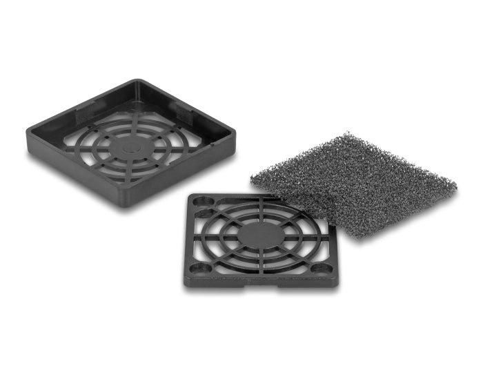Delock Lüftergitter mit Staubfilter 40 x 40 mm schwarz