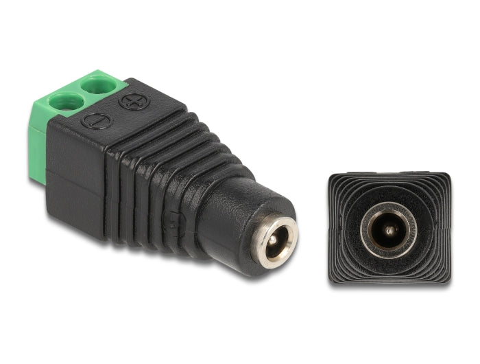 Delock Adapter DC 1,35 x 3,5 mm Buchse > Terminalblock 2 Pin