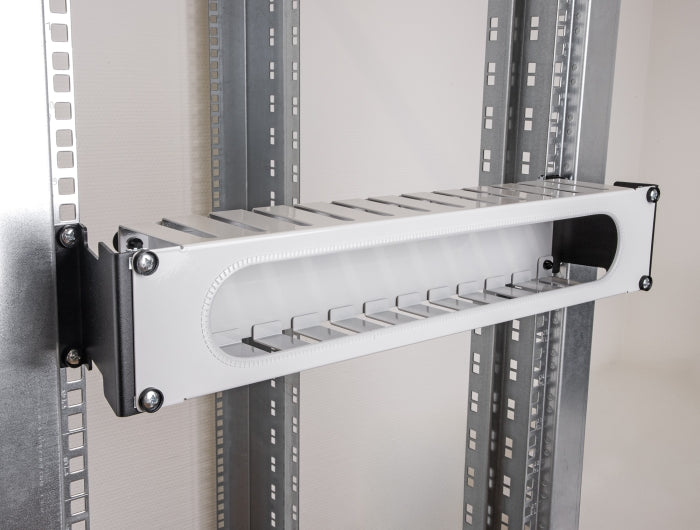 Delock Server Rack Tiefenerweiterung Adapter Montagekit zur Verlängerung der Montagetiefe bis 10 cm 2 HE schwarz