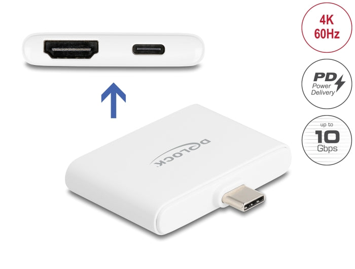 Delock USB Type-C™ Adapter zu HDMI 4K 60 Hz und USB Type-C™ Daten + PD 94 W