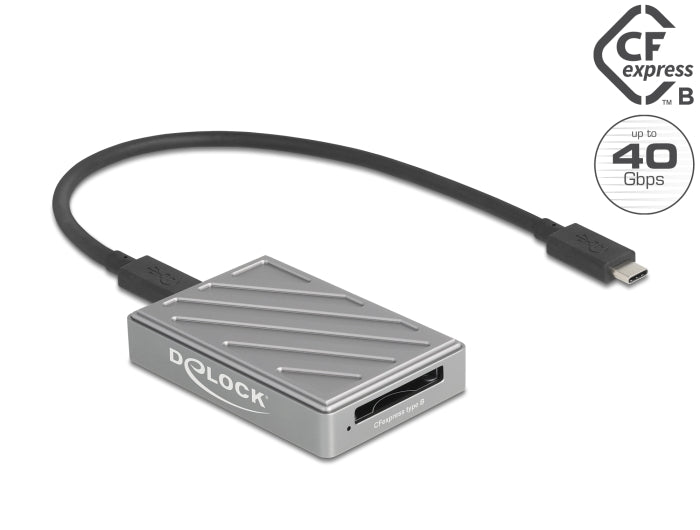 Delock 40 Gbps USB Type-C™ Card Reader für CFexpress Typ B Speicherkarten
