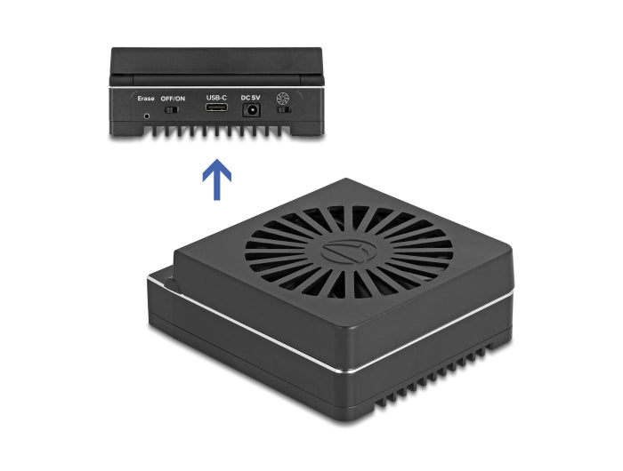 Delock USB 20 Gbps M.2 Dockingstation für 4 x M.2 NVMe PCIe SSD mit Klon- und Löschfunktion