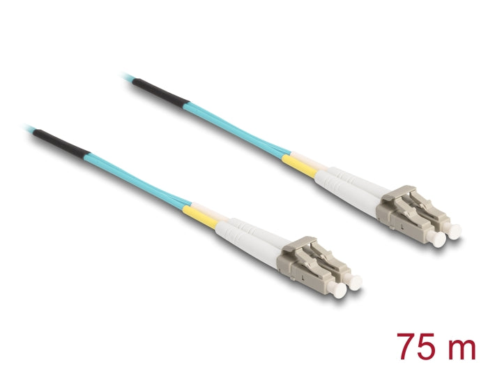 Delock LWL Kabel LC Duplex zu LC Duplex Multimode OM3 75 m