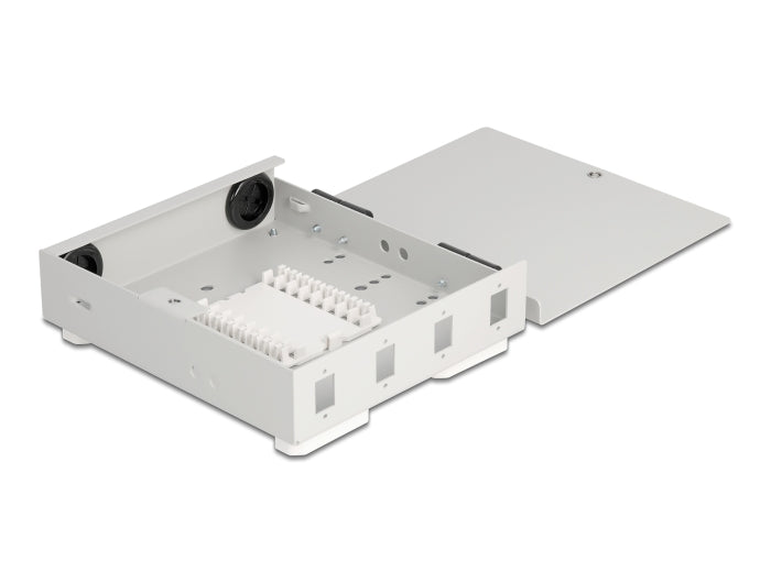 Delock LWL Wandbox für 4 x SC Simplex oder LC Duplex Adapter Metallgehäuse
