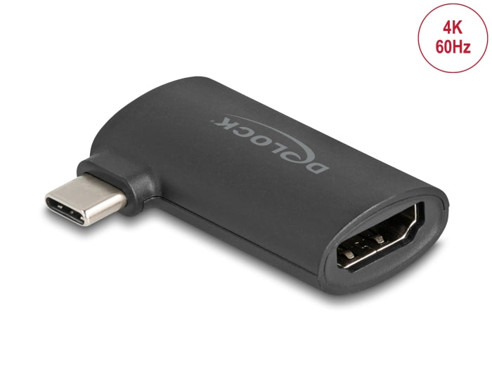Delock USB Type-C™ Stecker zu HDMI Buchse (DP Alt Mode) Adapter 4K gewinkelt