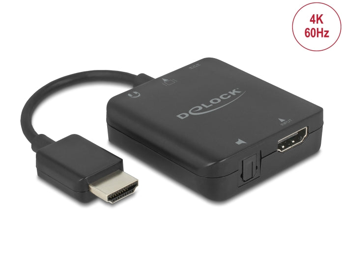 Delock HDMI Audio Extractor 4K 60 Hz kompakt