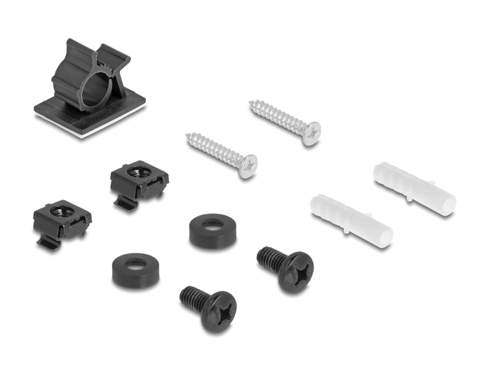 Delock Easy 45 Modulträger für Tisch- oder Wandmontage - 2 Port (22,5 x 45 mm) oder 1 Port (45 x 45 mm), Metall, schwarz