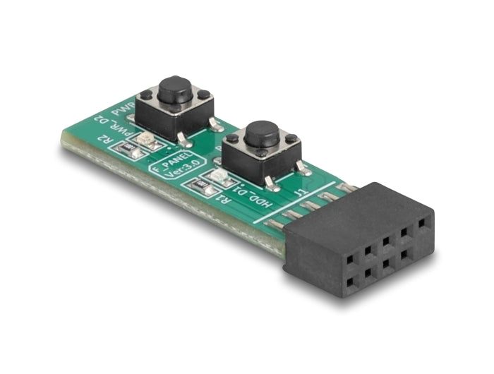 Delock Schalter mit Resettaste und Ein- / Austaste für PC-Mainboard