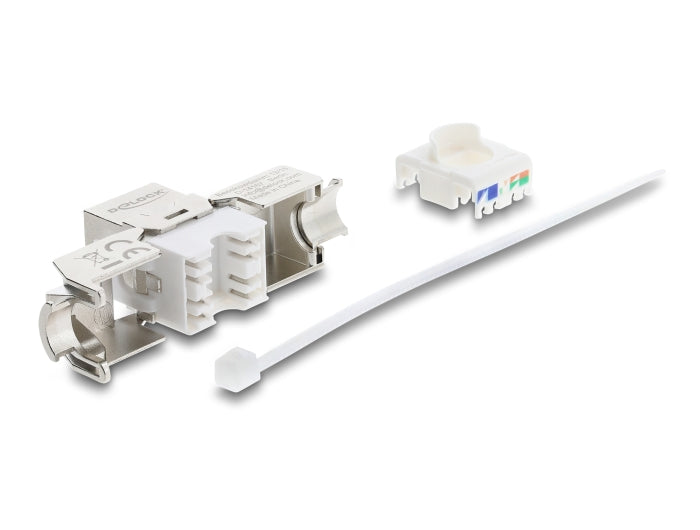 Delock Keystone Modul RJ45 Buchse zu LSA Cat.8.1 geschirmt werkzeugfrei
