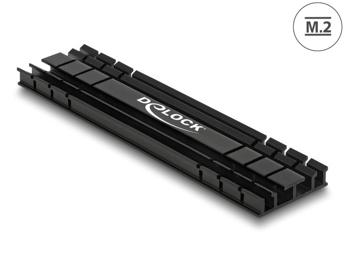 Delock Kühlkörper flach 100 mm für M.2 Modul schwarz