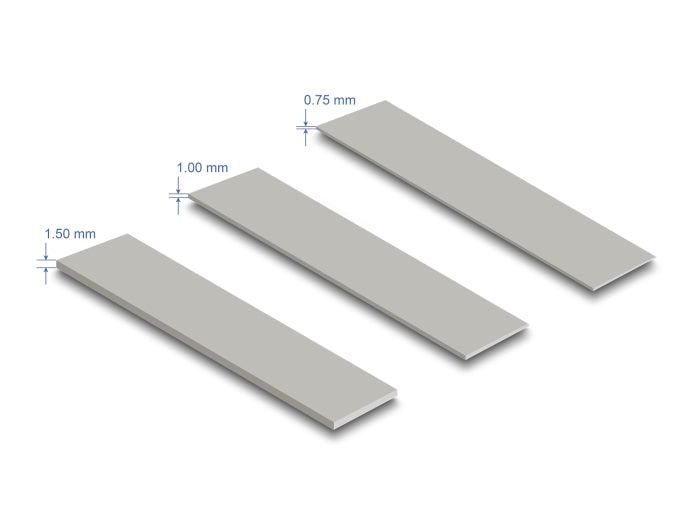 Delock Kühlkörper flach 100 mm für M.2 Modul schwarz