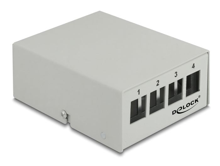 Delock Keystone Patchpanel 4 Port grau