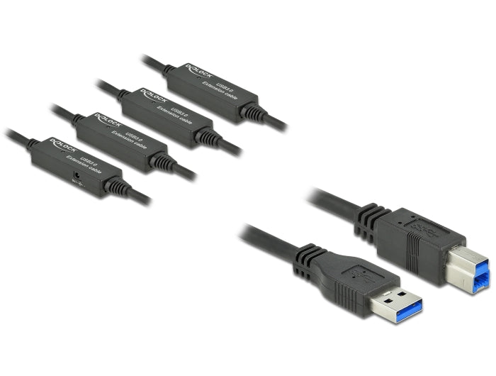 Delock USB 5 Gbps Aktives Kabel USB Typ-A zu USB Typ-B 20 m