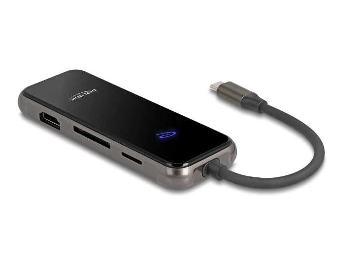 Delock USB Type-C™ Dockingstation 4K - HDMI / USB Hub / SD - Micro SD Slot / PD 3.0 85 W Oberfläche aus gehärtetem Glas