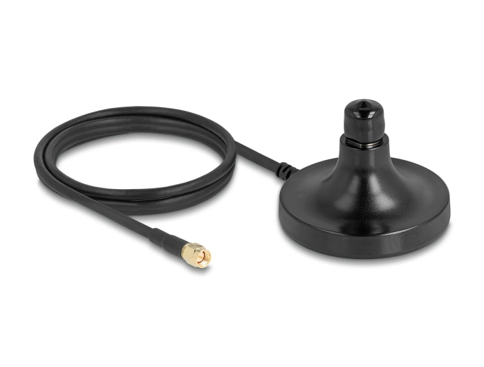 Delock Magnetischer Antennen Standfuß 1 x N Buchse zu 1 x SMA Stecker ULA100 1 m outdoor schwarz
