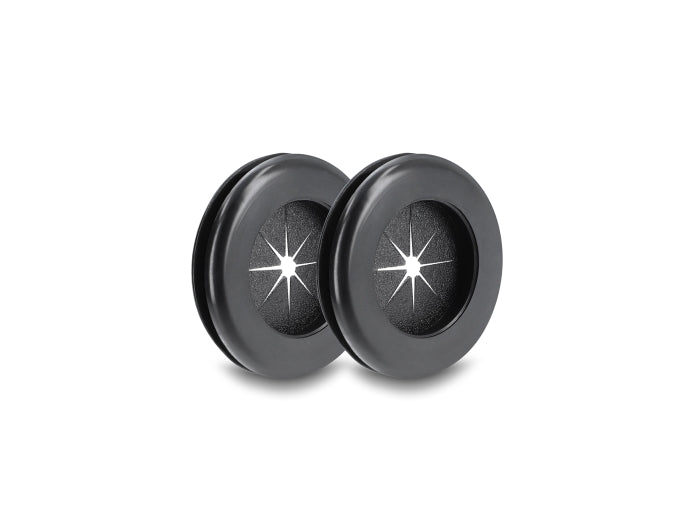 Delock Gummi Kabeldurchführung rund Ø 30 mm schwarz 2 Stück