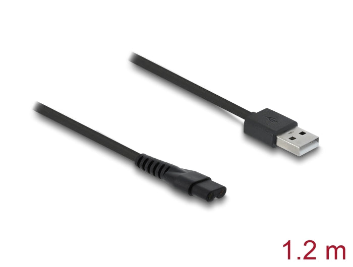 Delock USB Ladekabel 5 V für Elektrorasierer kompatibel mit MANSCAPED 2.0 / 3.0 Serie - Rasierer Ladegerät Ersatzkabel 1,2 m
