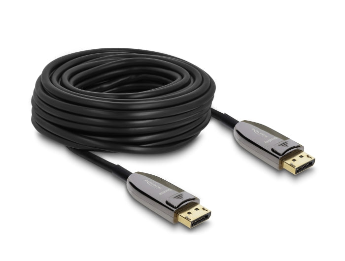Delock Aktives Optisches Kabel DisplayPort 2.1 8K 60 Hz 40 Gbps 20 m