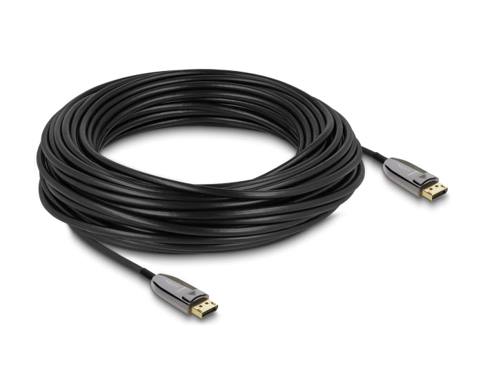 Delock Aktives Optisches Kabel DisplayPort 2.1 8K 60 Hz 40 Gbps 25 m