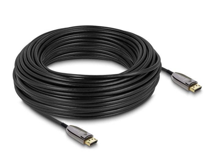 Delock Aktives Optisches Kabel DisplayPort 2.1 8K 60 Hz 40 Gbps 30 m