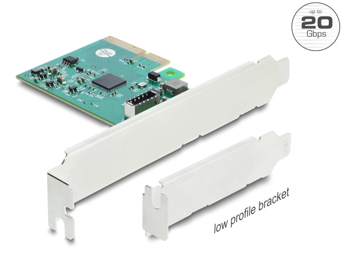 Delock PCI Express x4 Karte zu 1 x intern USB 20 Gbps Typ-E Key A - Low Profile Formfaktor