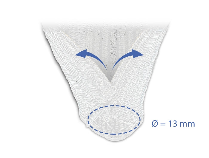 Delock Geflechtschlauch selbstschließend 5 m x 13 mm weiß