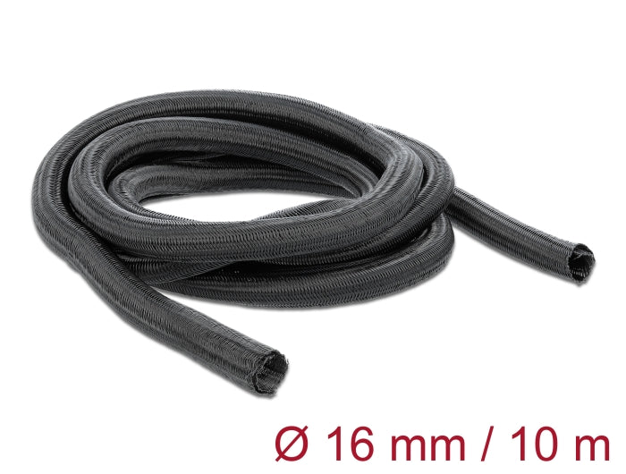 Delock Geflechtschlauch selbstschließend 10 m x 16 mm schwarz