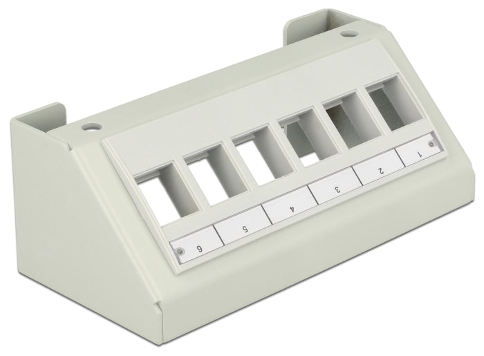 Delock Keystone Multimedia Panel 6 Port grau