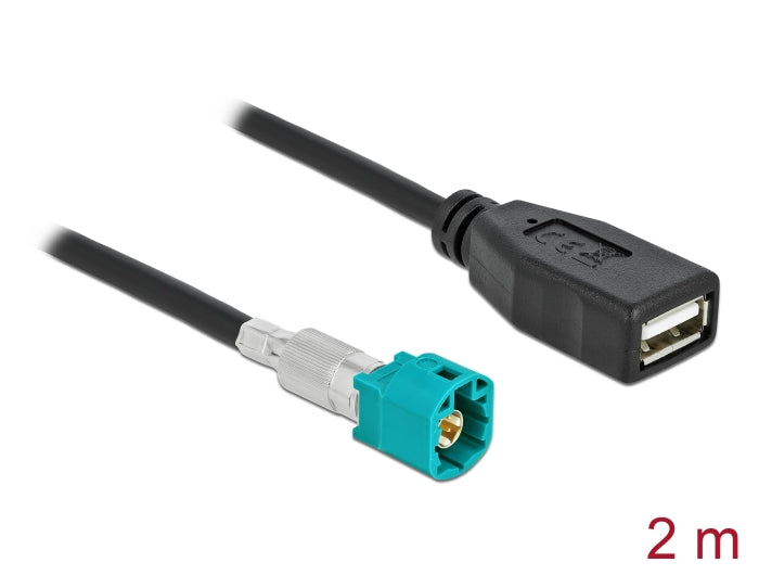 Delock Kabel HSD Z Stecker zu USB 2.0 Typ-A Buchse 2 m