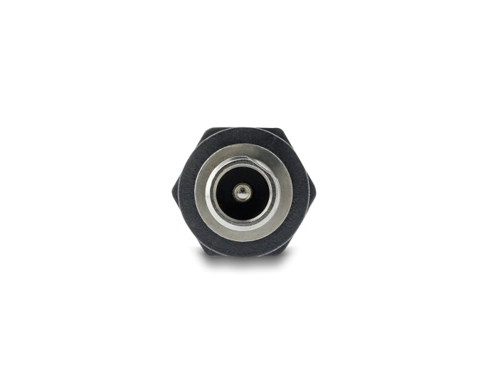 Delock Hohlstecker Adapter DC 5,5 x 2,1 mm Buchse auf Buchse mit Gewinde gewinkelt 90°