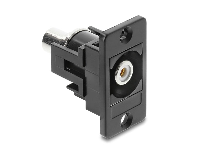 Delock Panel Mount Cinch Buchse zu Cinch Buchse weiß / schwarz