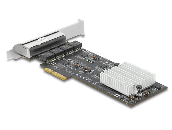 Delock PCI Express x4 Netzwerkkarte 2,5 Gigabit LAN 4 x RJ45 RTL8125